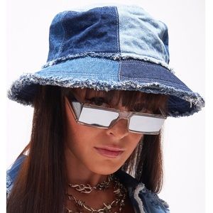 JADED London Patchwork Denim Bucket Hat